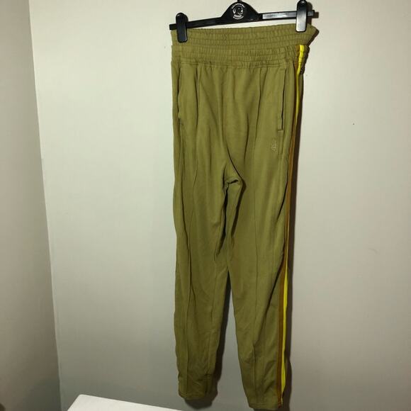 Free People Movement xs baby got track olive green yellow combo track pants snap - Picture 2 of 15
